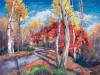 Casting-Shadows-30x40-sm-II-fall-road-asheville-Niki-Gulley-acrylic-painting